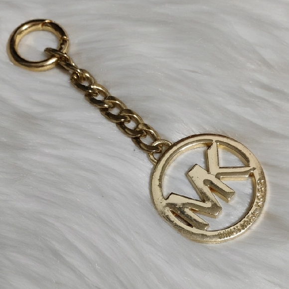 Michael Kors Accessories - Michael Kors Gold Logo Key Holder & Bag Charm Vtg
